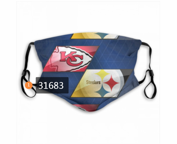 2020 NFL Pittsburgh Steelers 26036 Dust mask with filter->nfl dust mask->Sports Accessory